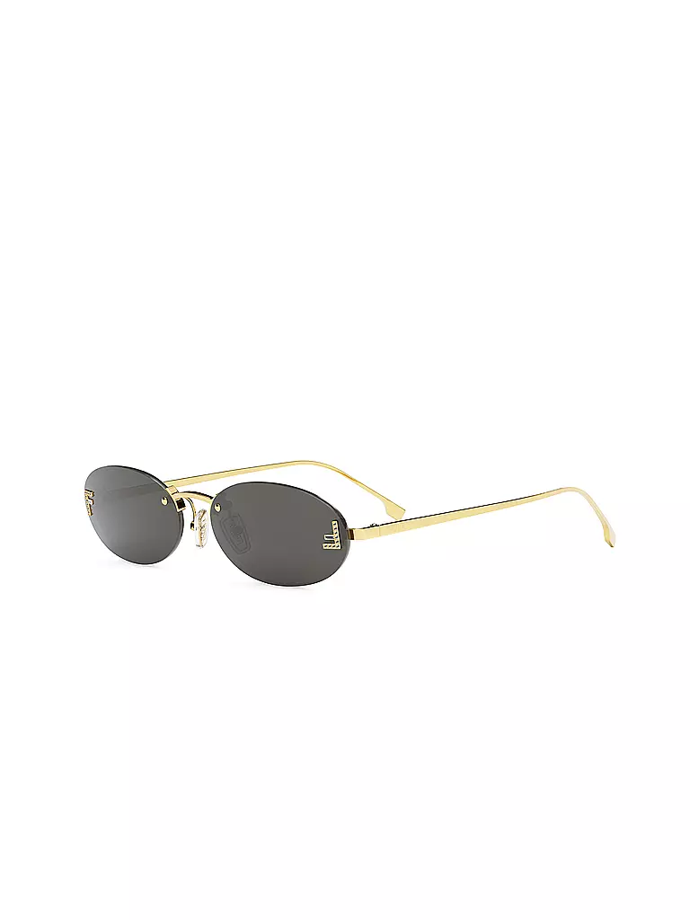 FENDI FENDI First Crystal goldene ovale Sonnenbrille gold