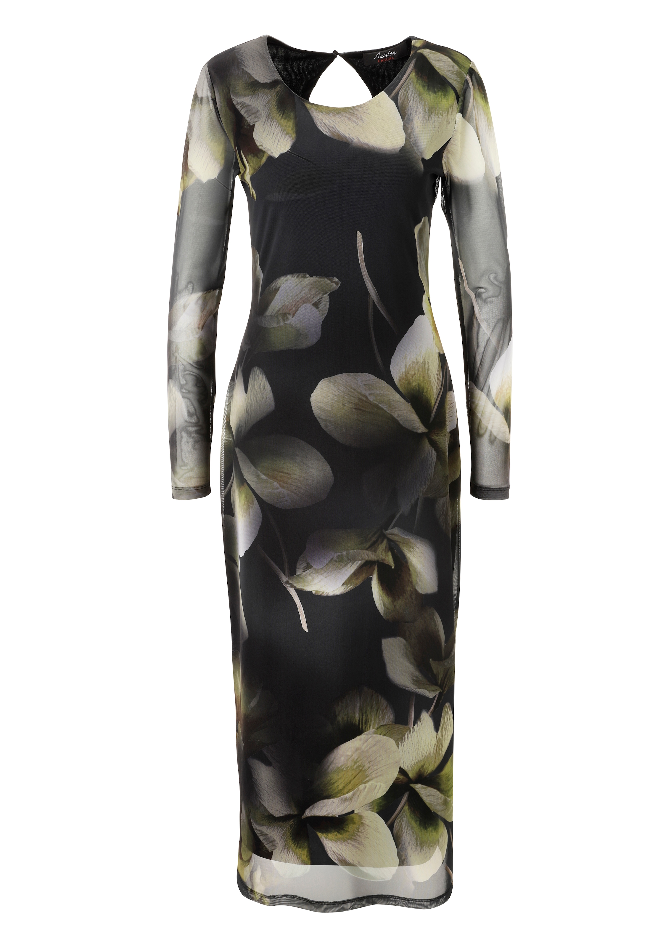 Aniston CASUAL Maxikleid mit grossflächigen Batik-Blüten bedruckt - NEUE KOLLEKTION