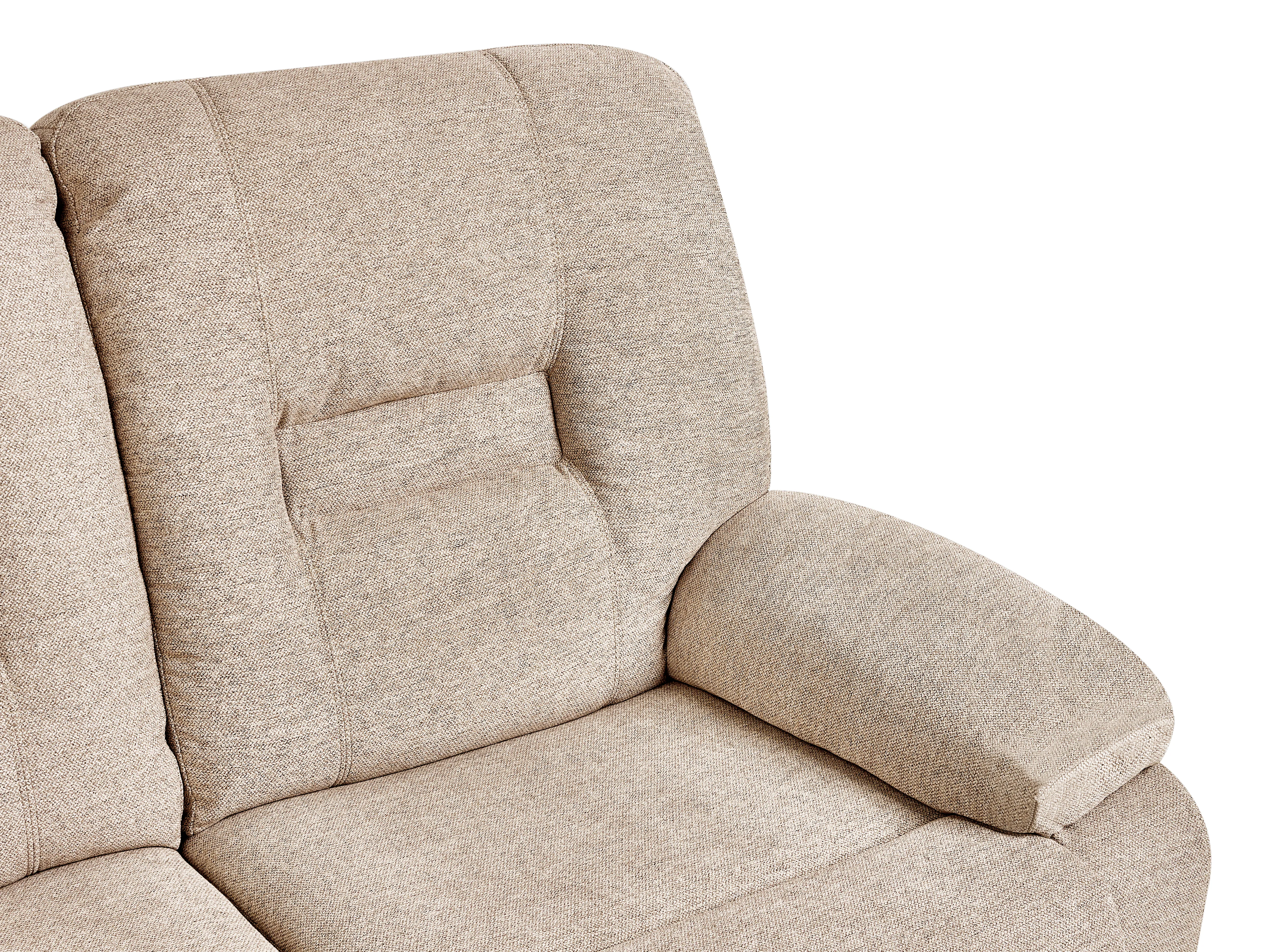 Handmatig verstelbare bank 2-zits BERGEN Stof Beige