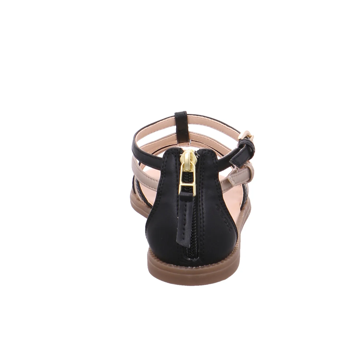 GEOX Mädchen-Sandale Schwarz Leder  Sommerschuh