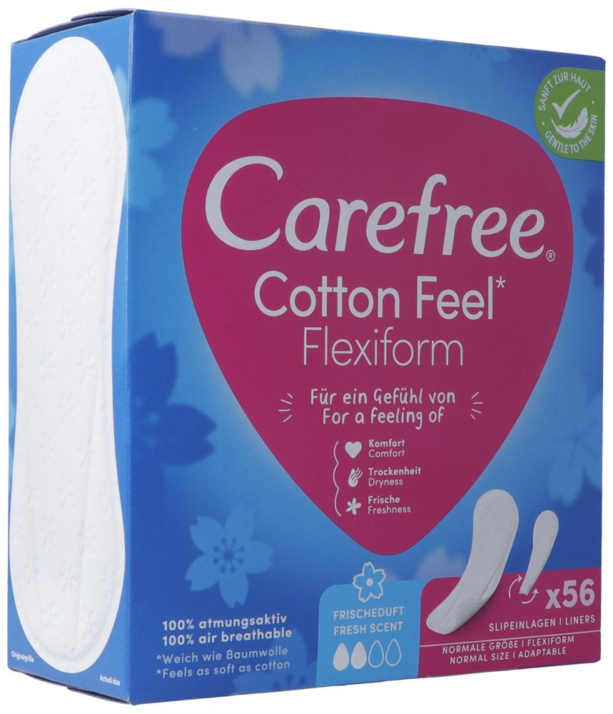 Carefree Cotton Feel<br>56 Stück, Karton, Flexiform Fresh