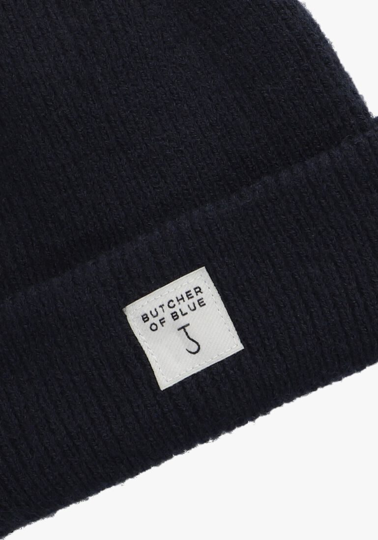 BUTCHER OF BLUE donkerblauwe butcher of blue muts army wool badge beanie
