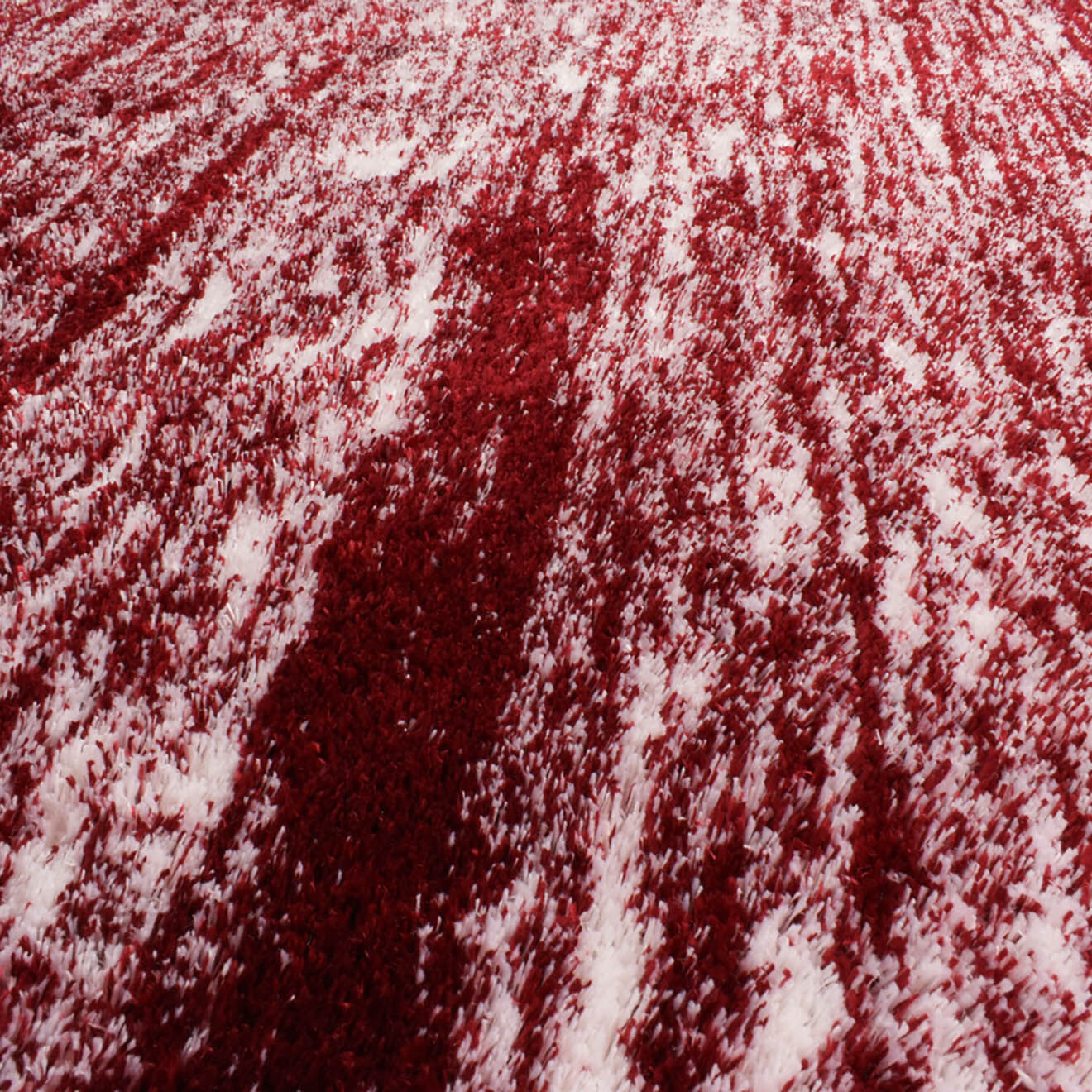 Nazar Rugs Tapis Shaggy doux Oslo 584 rouge - 80x300 cm
