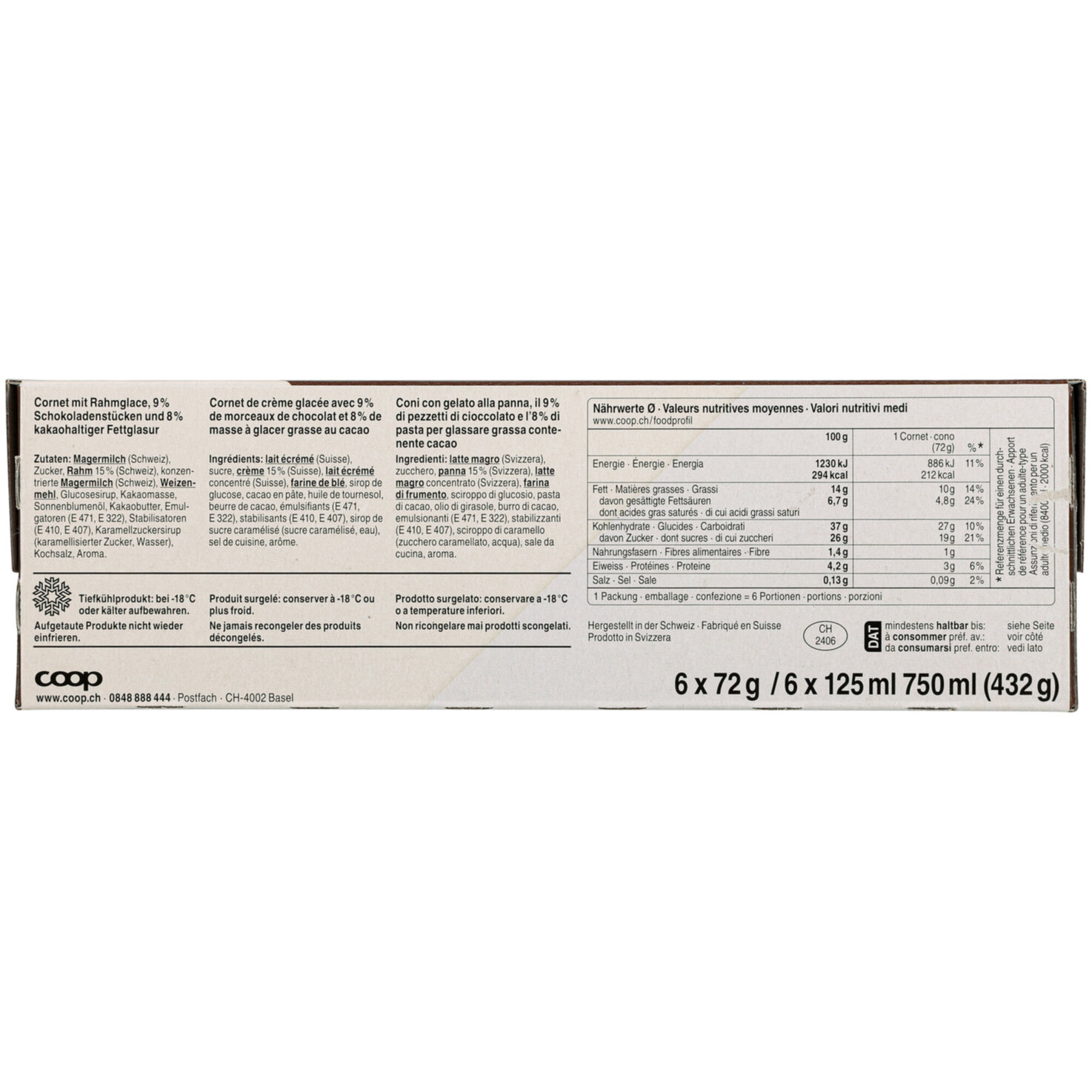 Cornet Stracciatella 6x125ml
