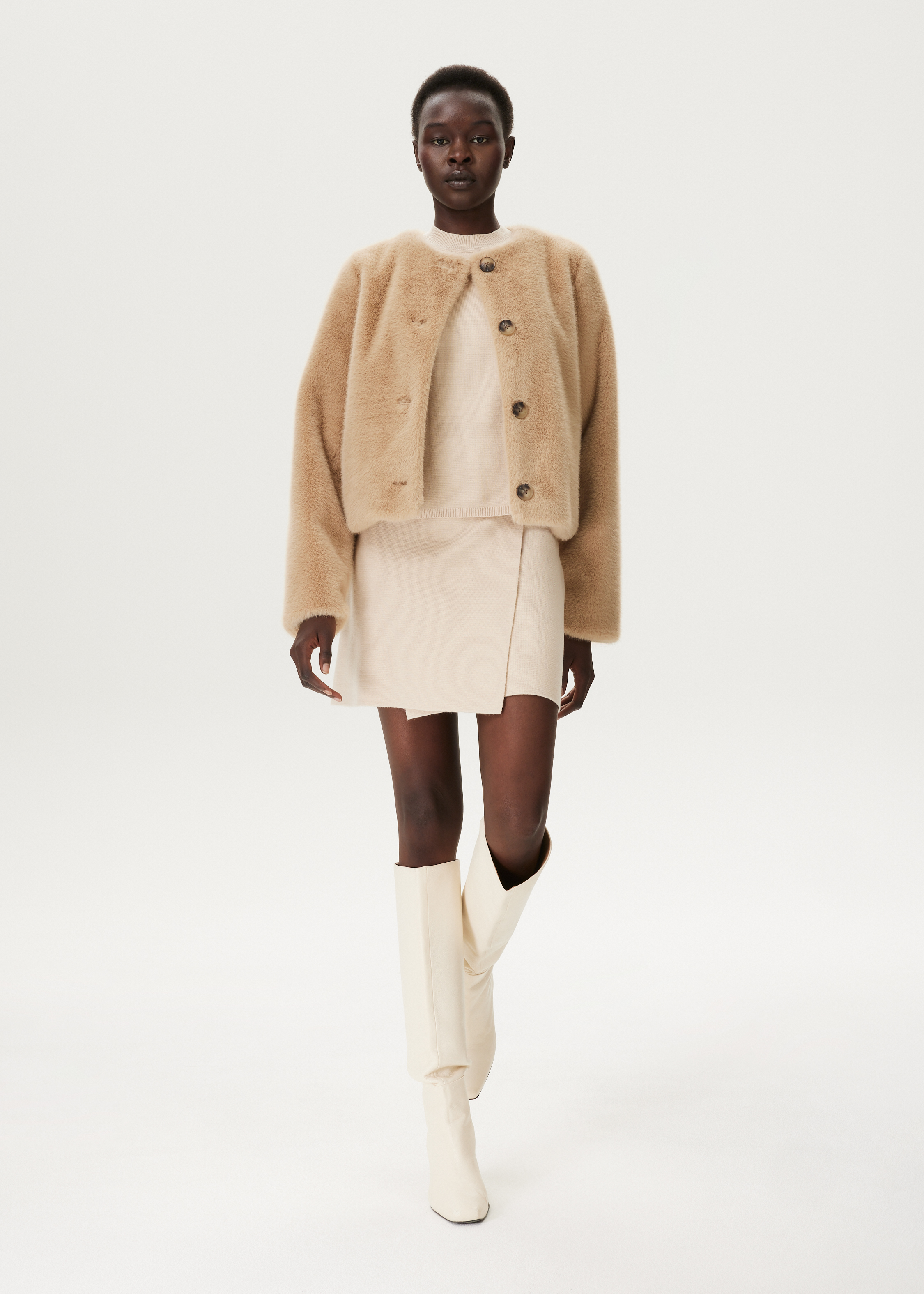 Faux fur jas