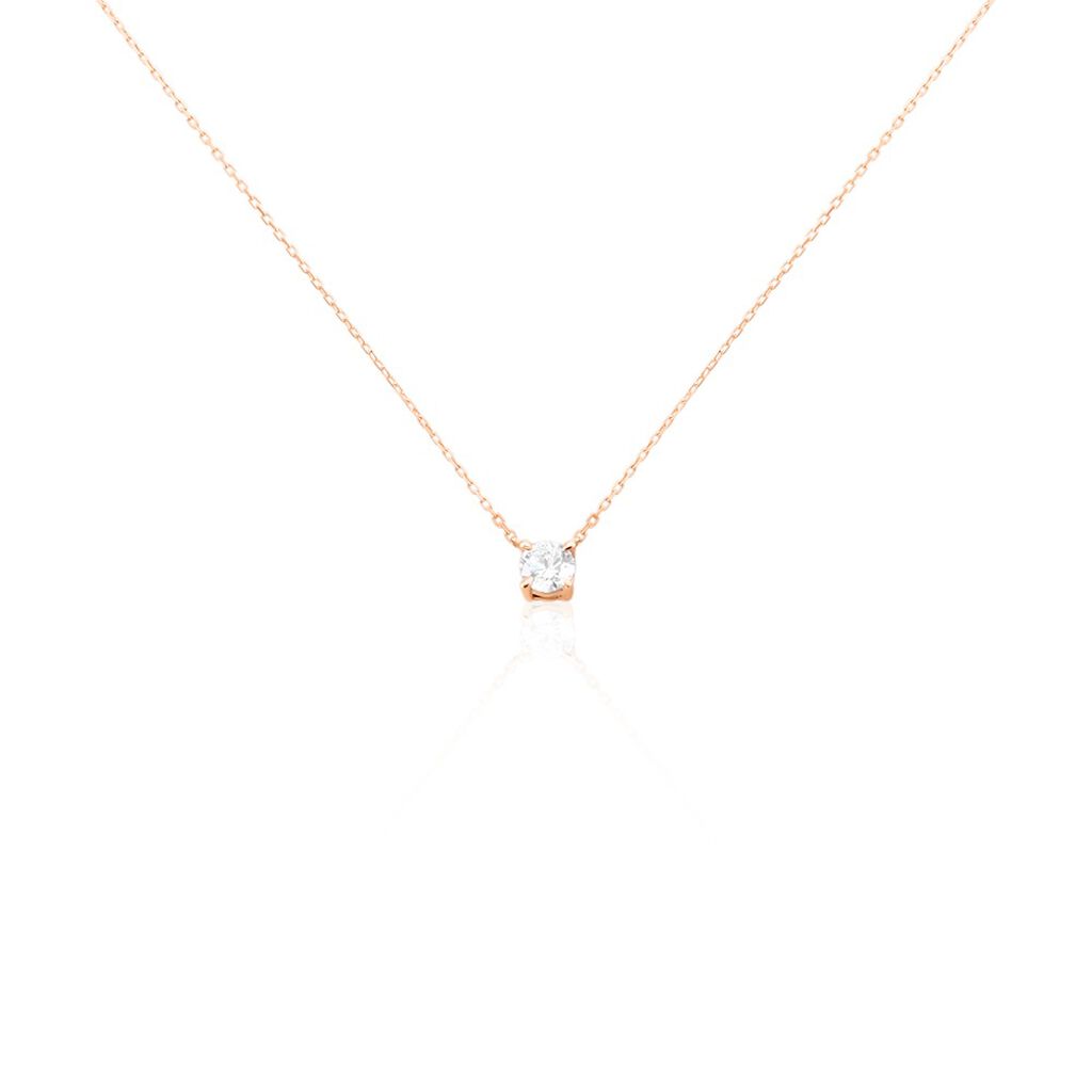 Collier Colby Or Rose Oxyde De Zirconium