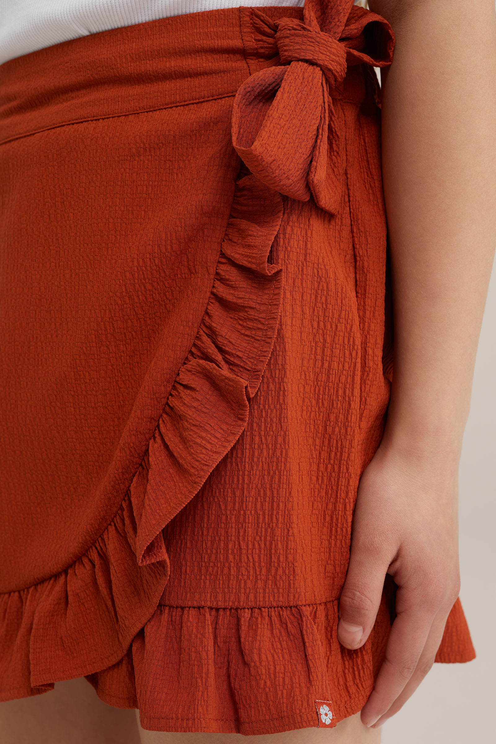 Meisjes skort met dessin WE Fashion Bruin