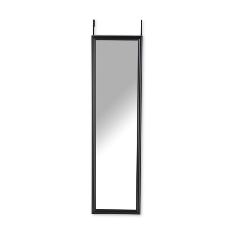 Deurspiegel - zwart - 34x124 cm