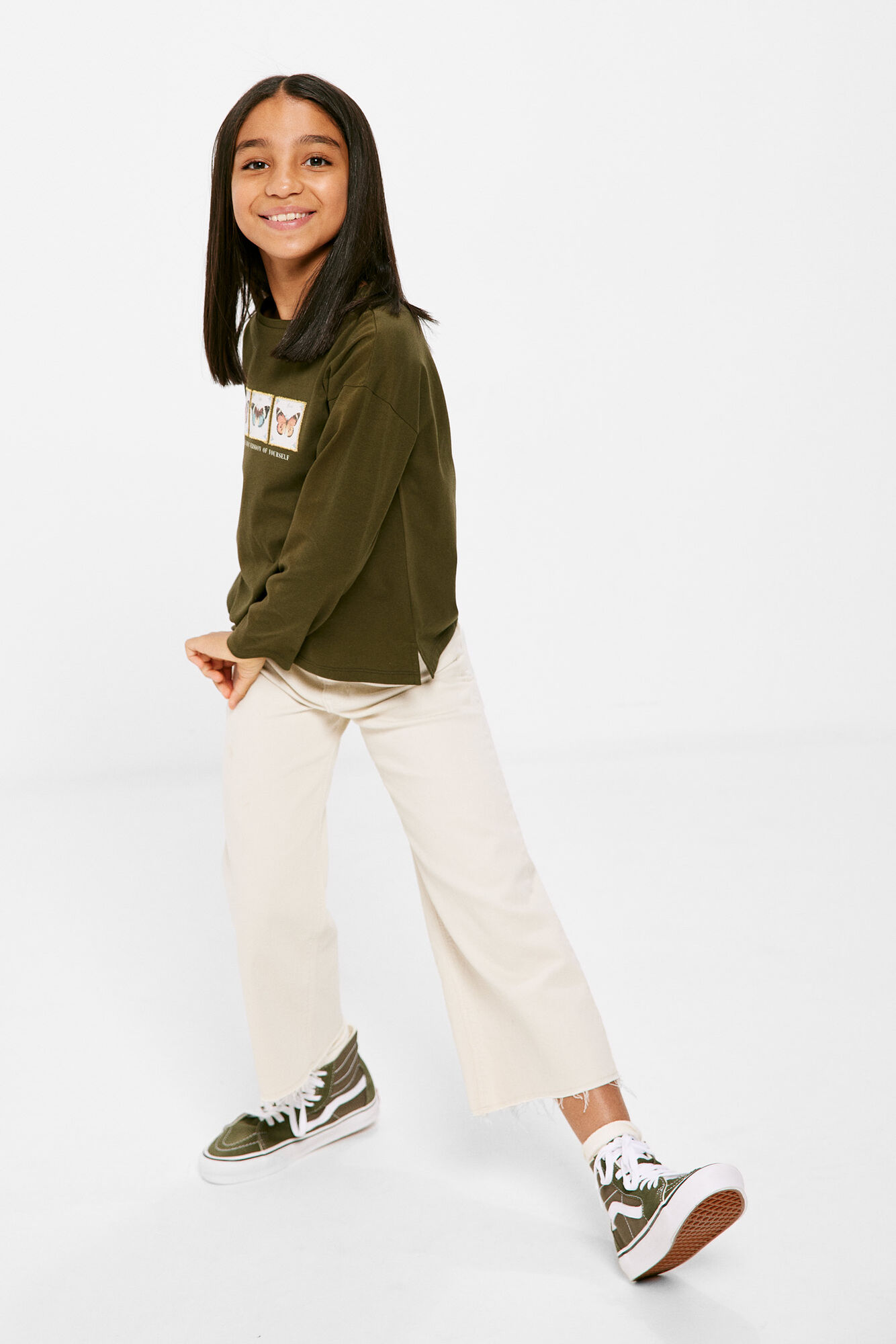 Camiseta de borboleta para meninas