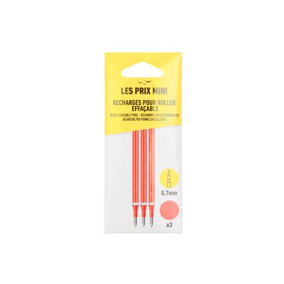 Les Prix Mini - Pack de 3 recharges pour stylo gel effaçable - rouge