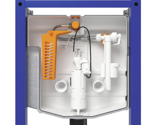 Cersanit City Square wandclosetset, randloos, glanzend wit, met toiletzitting, mechanische inbouwreservoir SZWZ1008556282