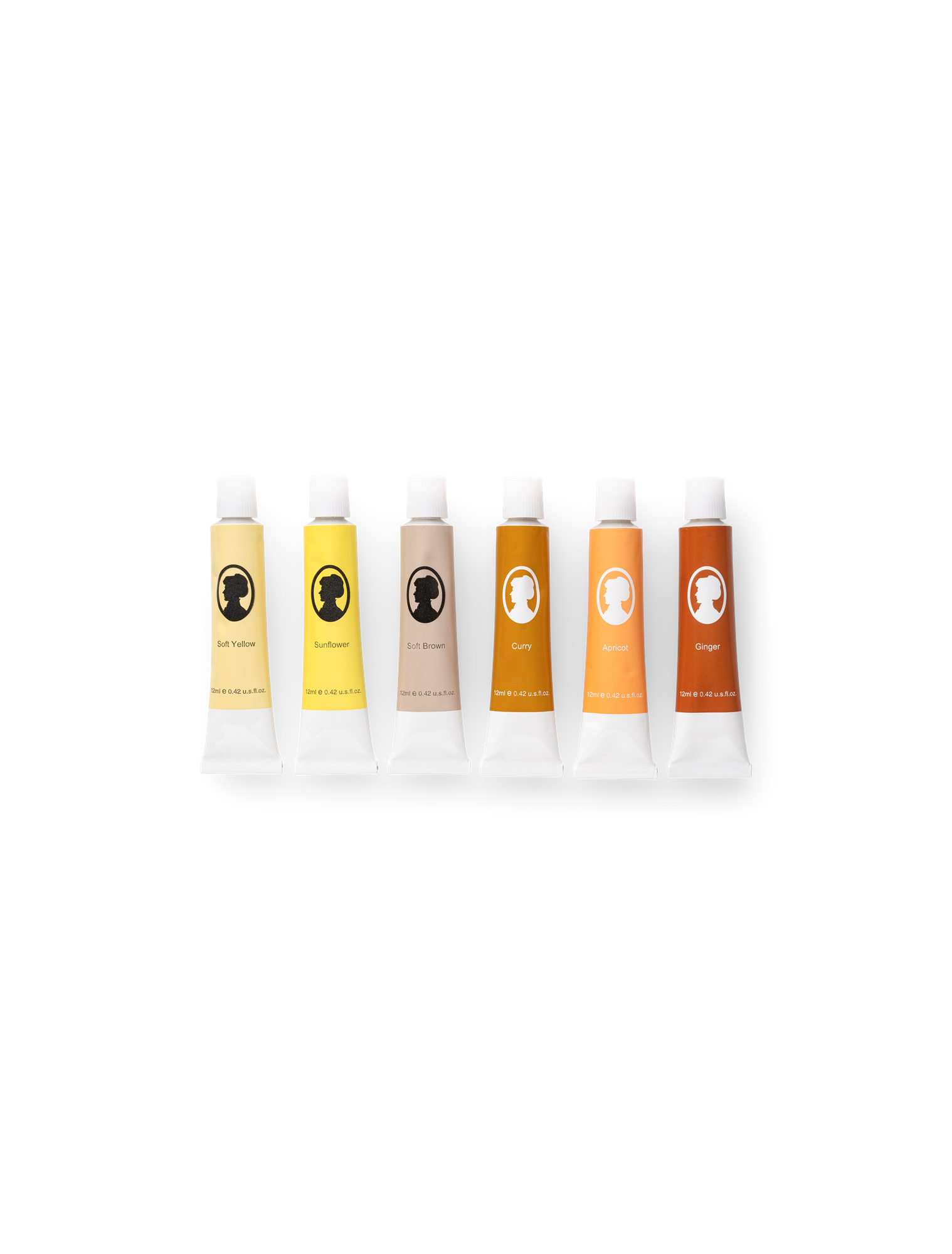 Akrylmaling-sæt | Vandbaseret. 12 ml. 6 stk. | Yellow