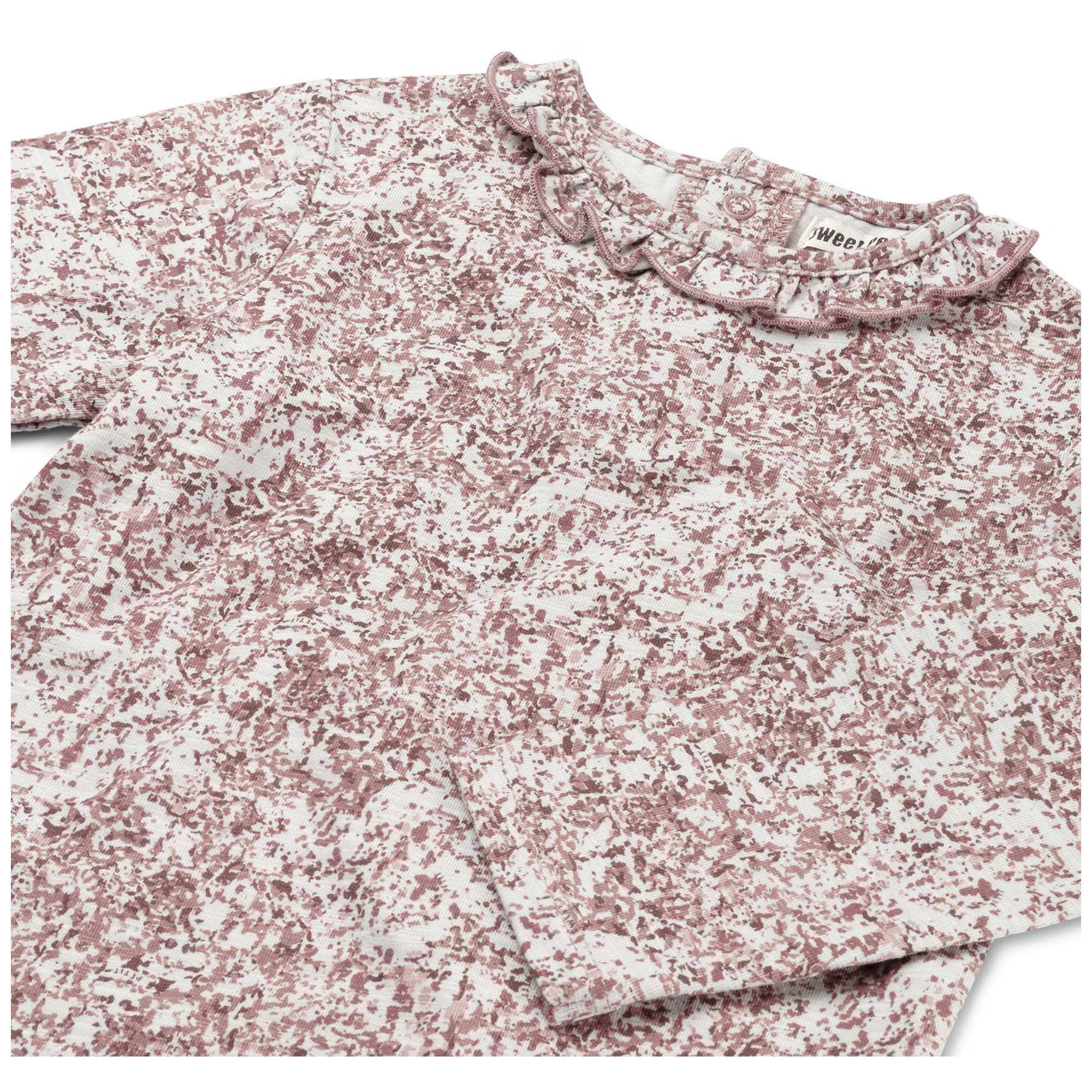 Sweet Petit baby shirt Elena lange mouwen all over print roze