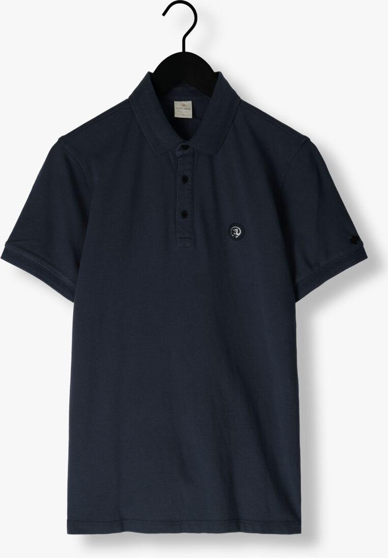CAST IRON donkerblauwe cast iron polo short sleeve polo organix cotton pique essential