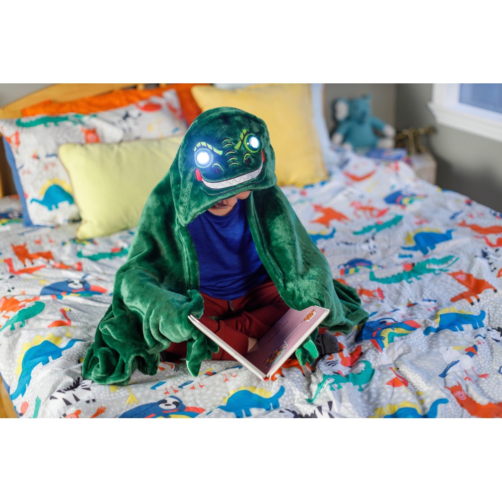 Leuchtdecke mit LED-Augen und Dinosaurier-Motiv