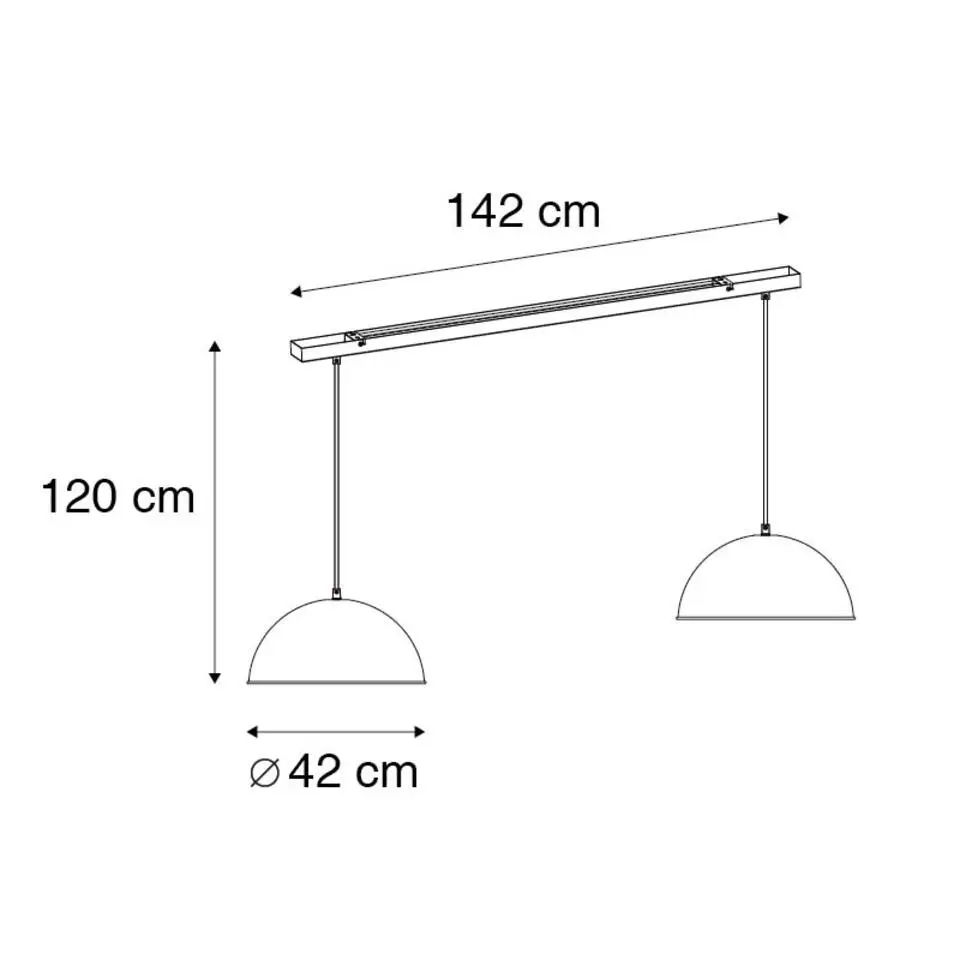 Qazqa hanglampen magnax zwart e27