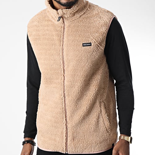 Veste Zippée Sans Manches DP-10022-007 Beige