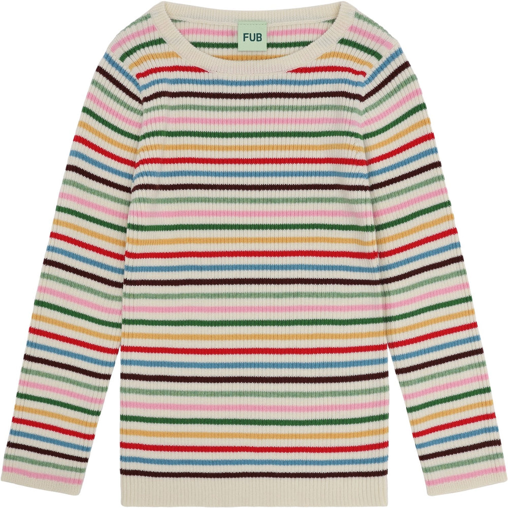 Køb FUB Multi Stripe Rib Bluse