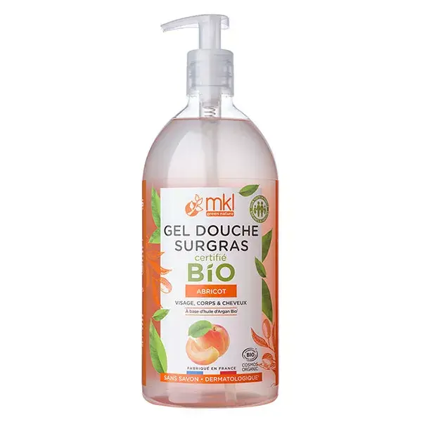 Gel de Banho Extra-Rico MKL Green Nature com Damasco Orgânico 1L
