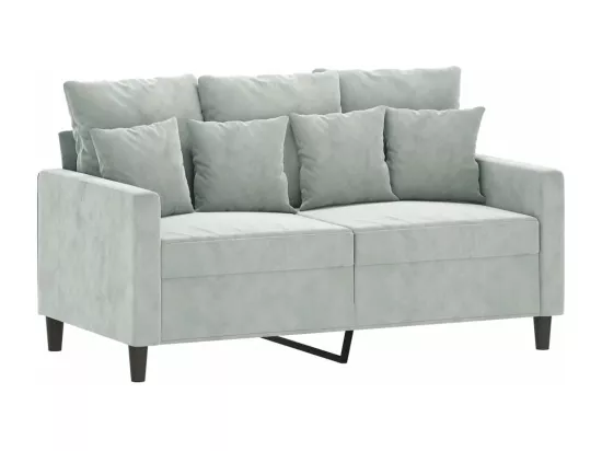 Ensemble de canapés 3 pièces avec coussins Gris clair Velours