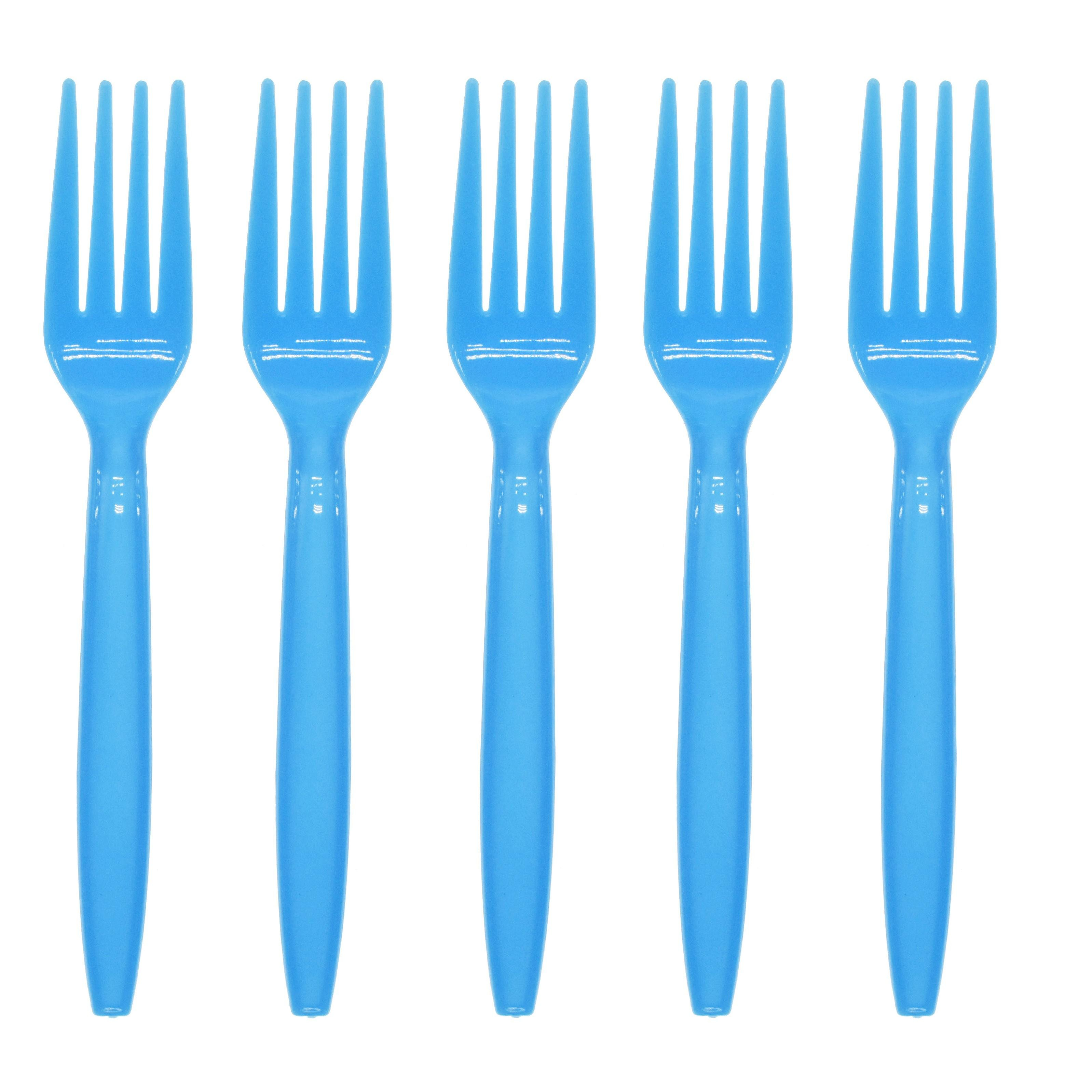 (60-tlg. Set) Einweg Besteck Party Tisch Dekoration - Blau