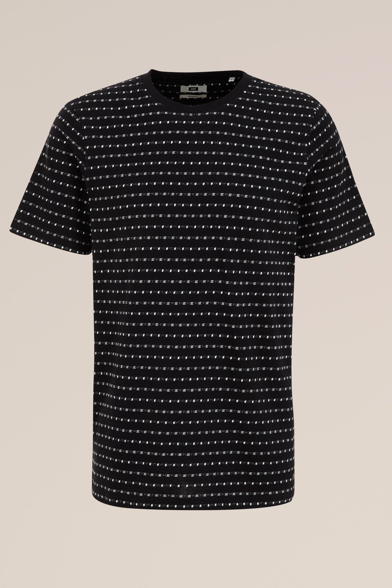 T-shirt met dessin WE Fashion Zwart