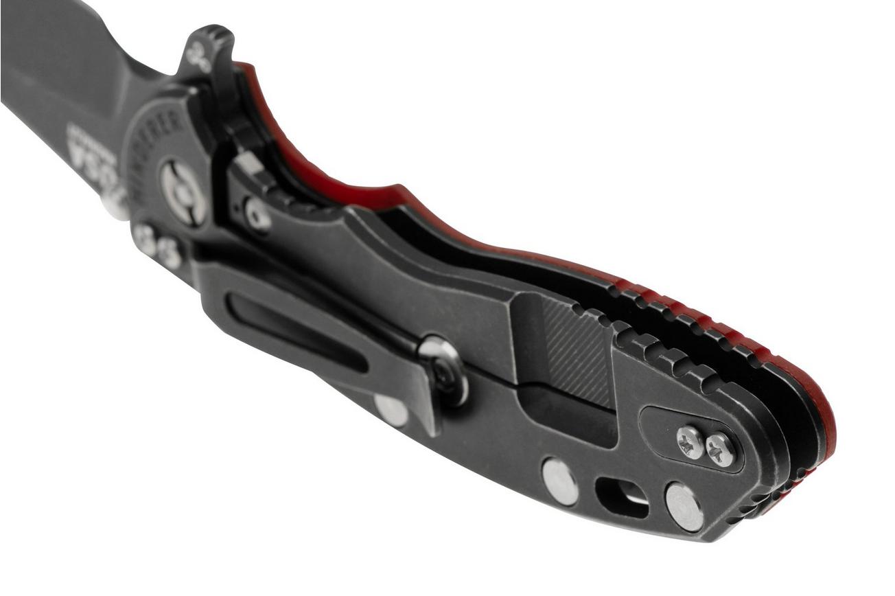 Rick Hinderer XM18 3.5 Skinny Slicer Magnacut Black DLC Red G10, zakmes