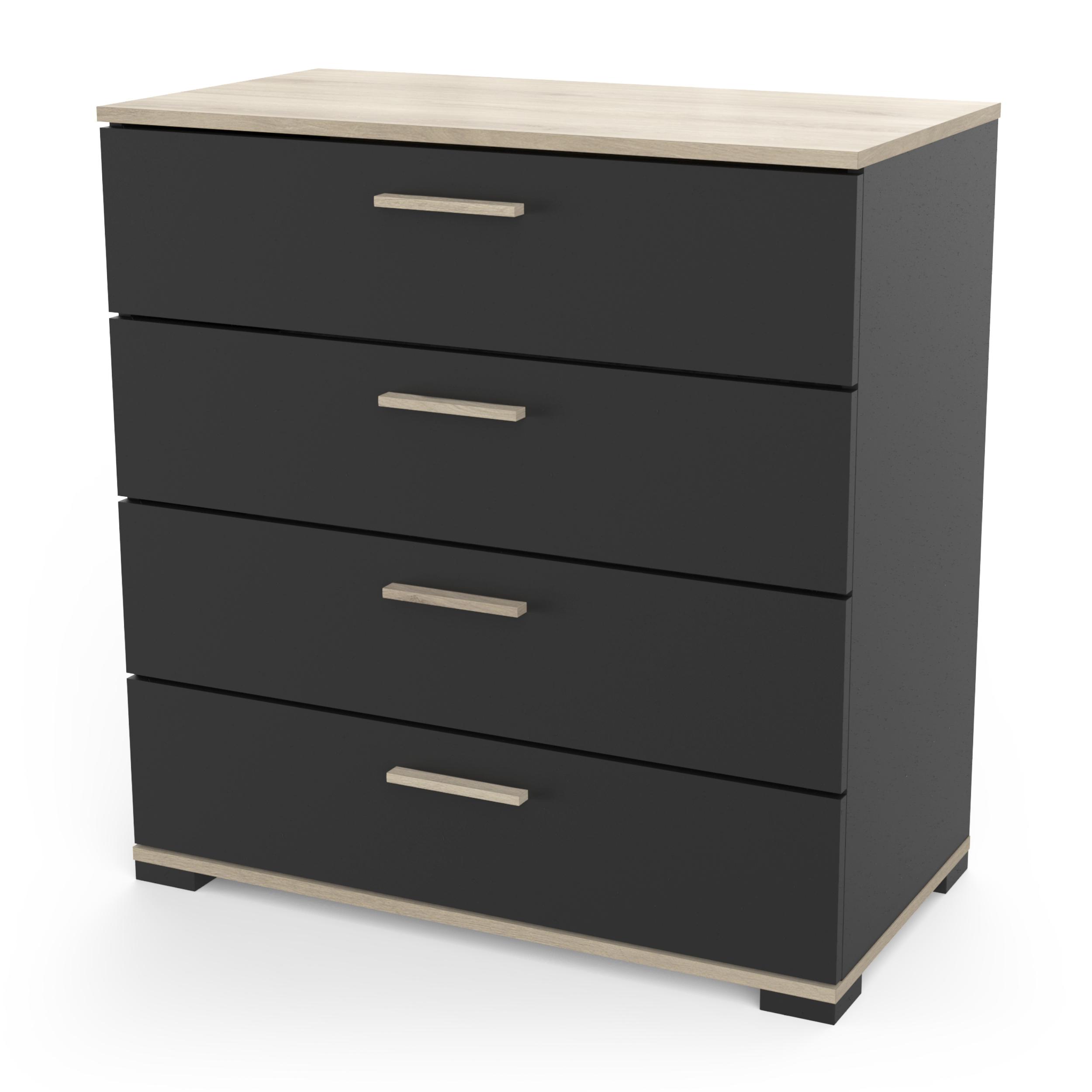 IZZY COMMODE 4 TIROIRS CHENE NOIR