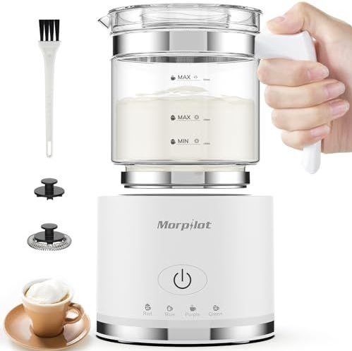 Morpilot - Melkopschuimer - Wit - 130-500 ml - 600 W - 4-in-1