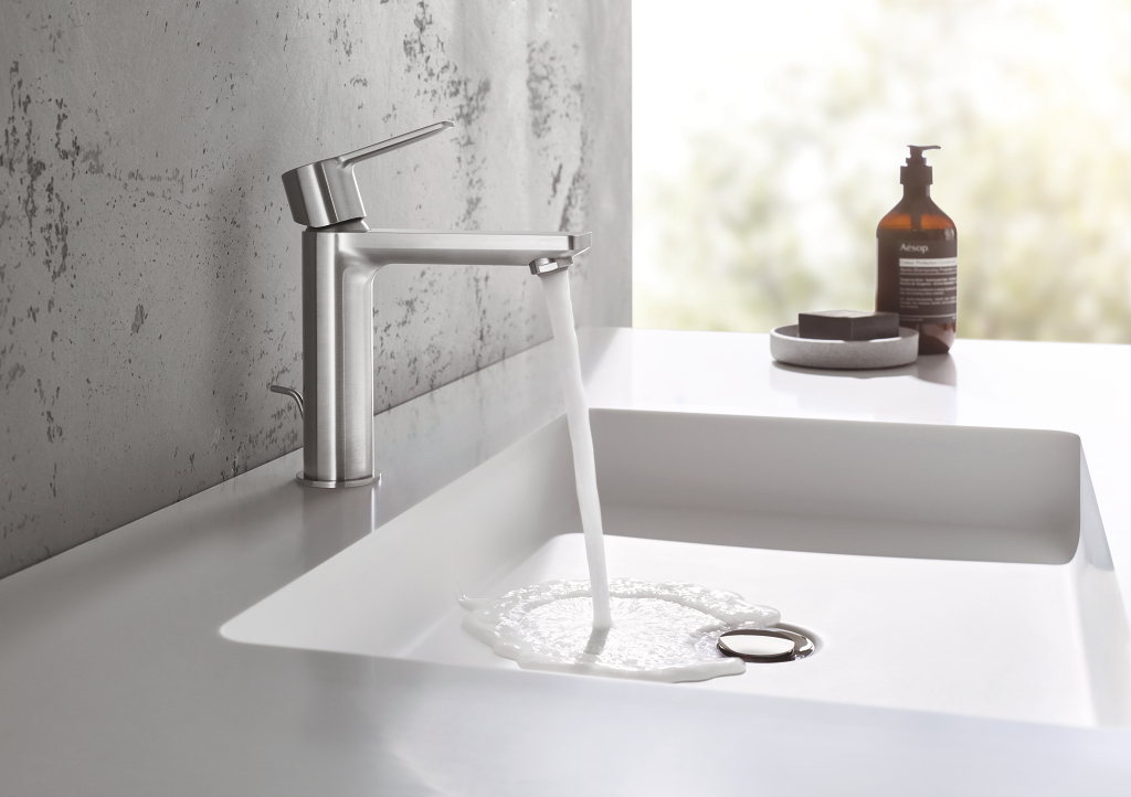 Grohe Lineare 1-gats wastafelkraan met waste chroom