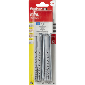 Fischer Constructieplug SXRL 10x120mm met torx schroef 4 stuks
