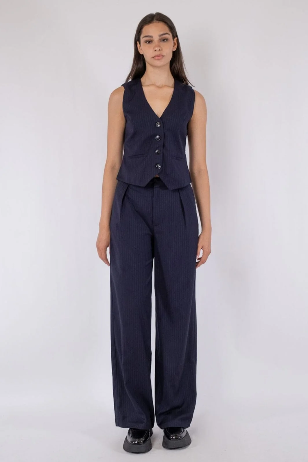 Neo Noir Vendetta N Pinstripe Waistcoat