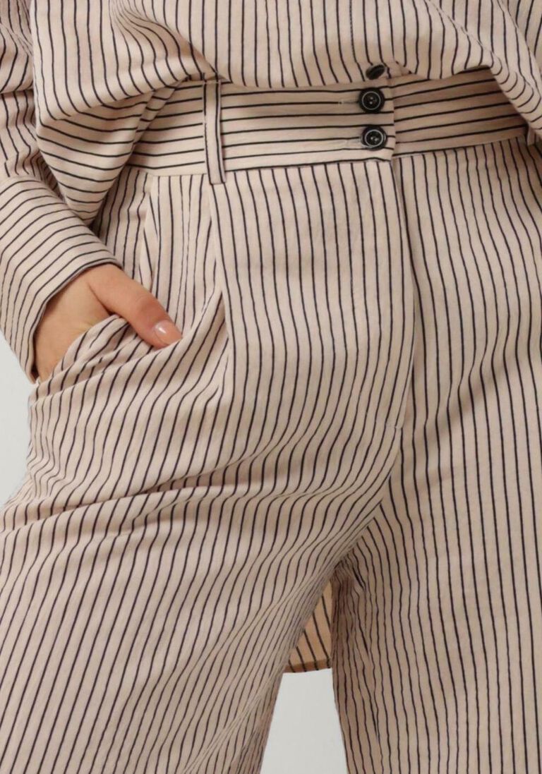 ACCESS zand access wijde broek pants with stripes
