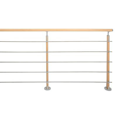 Pack balustrade Inoline à plat hêtre 200 cm Kordo