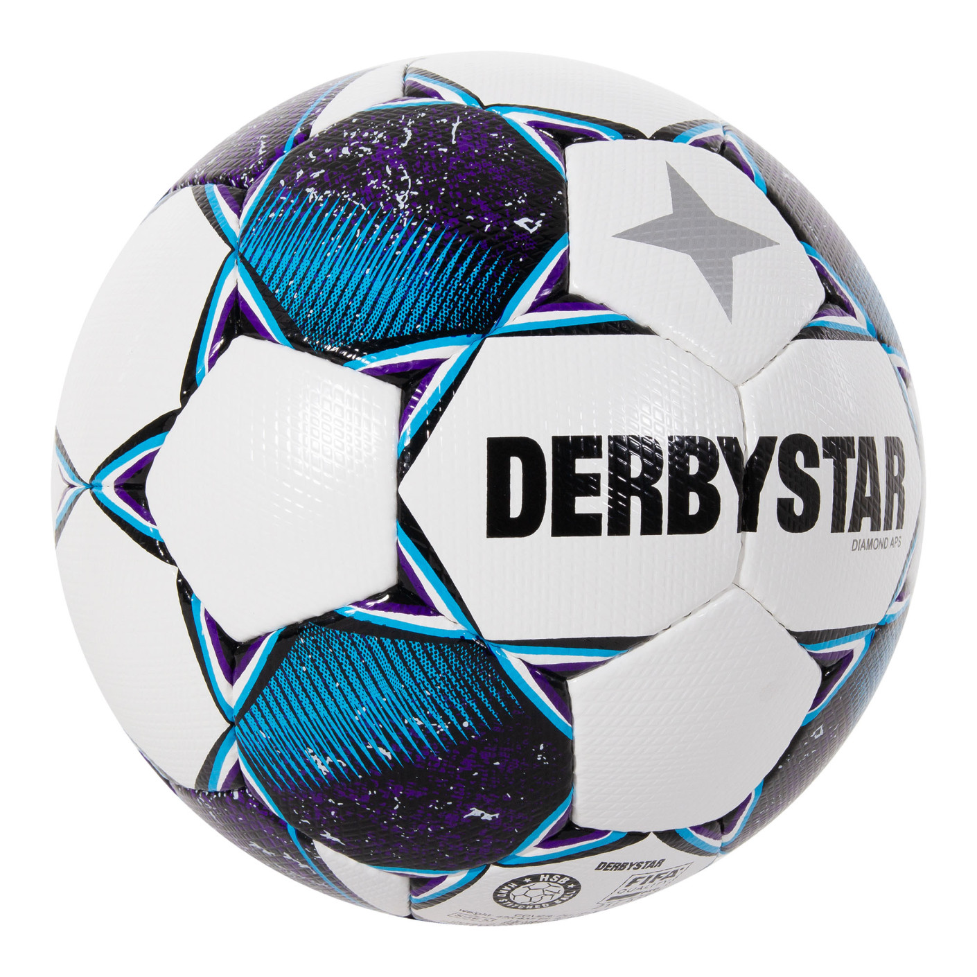 Derbystar Diamond II Voetbal Maat 5 Wit Blauw Paars