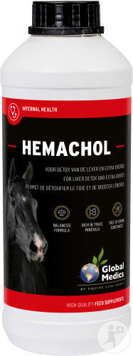 Global Medics Hemachol Désintoxication Du Foie Supplément Alimentaire Chevaux 1l