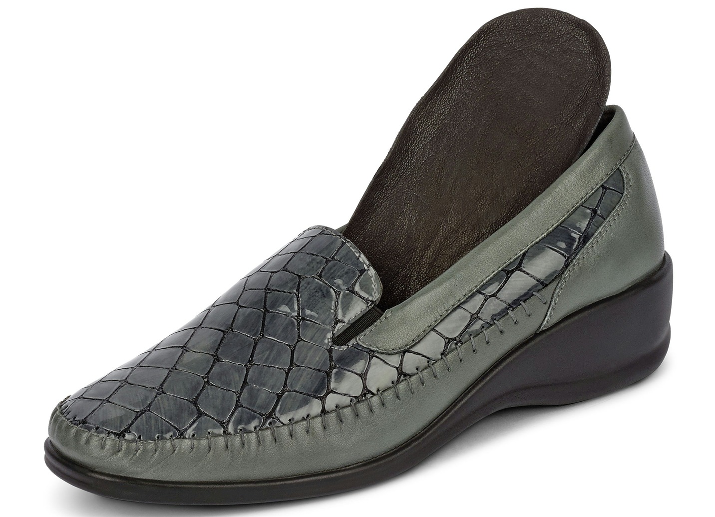 Gemini Slipper mit Krokoprägung