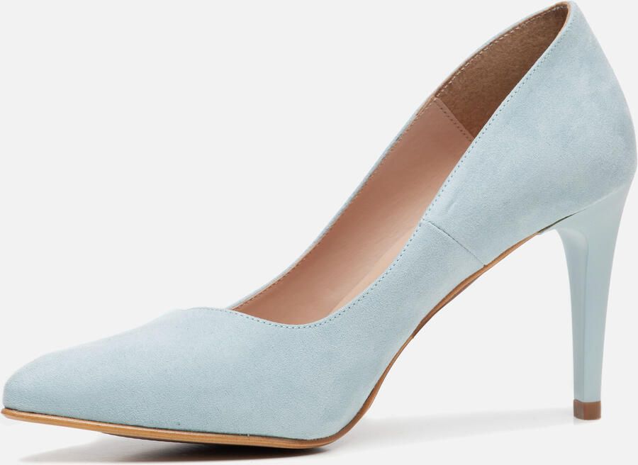 Giulia Pumps lichtblauw Imitatiesuede valt klein bestel een maat groter