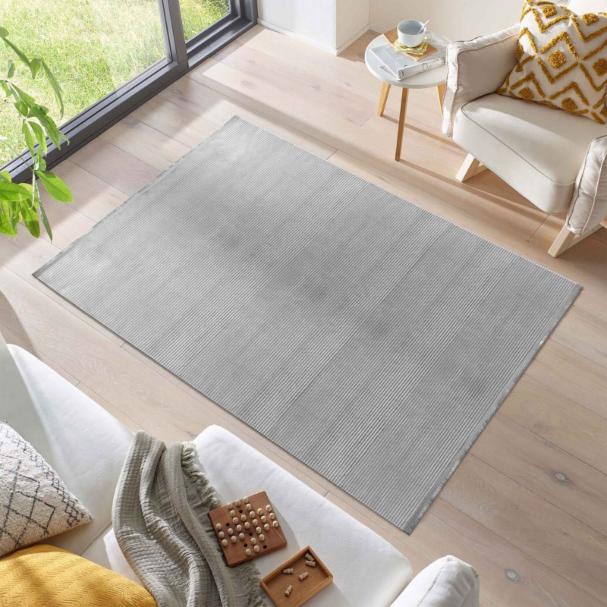 Teppich skandinavische stil, superweich, kurzflor, hoch-tief effekt, Waschbar