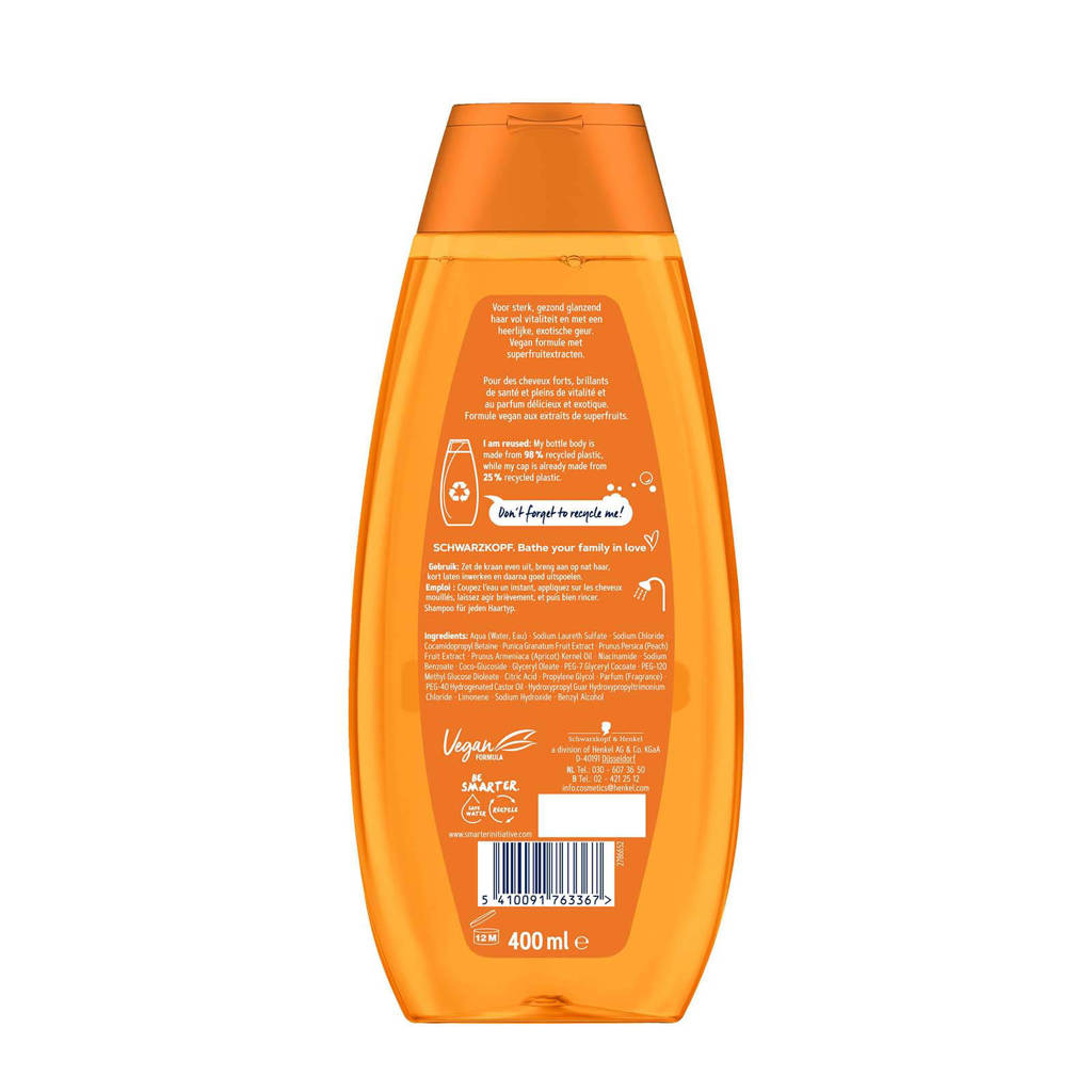Perzik shampoo - 5 x 400 ml - voordeelverpakking