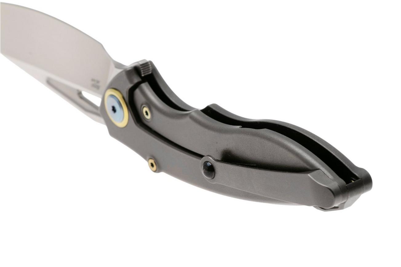 Rike Knife 1902 RK1902S Böhler M390, Titanium Blue Carbon Fiber, zakmes