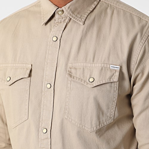Chemise Jean A Manches Longues Sheridan Beige