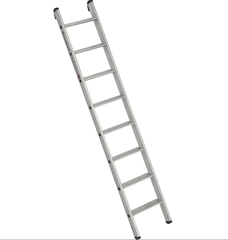 Euroline Premium 30174 Aluminium trapladder met geïntegreerde rubberen band, 6 treden