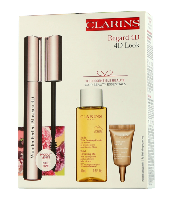 Clarins Wonder Perfect Mascara Set mit Huile Très Démaquillante 8ml-50ml-3ml