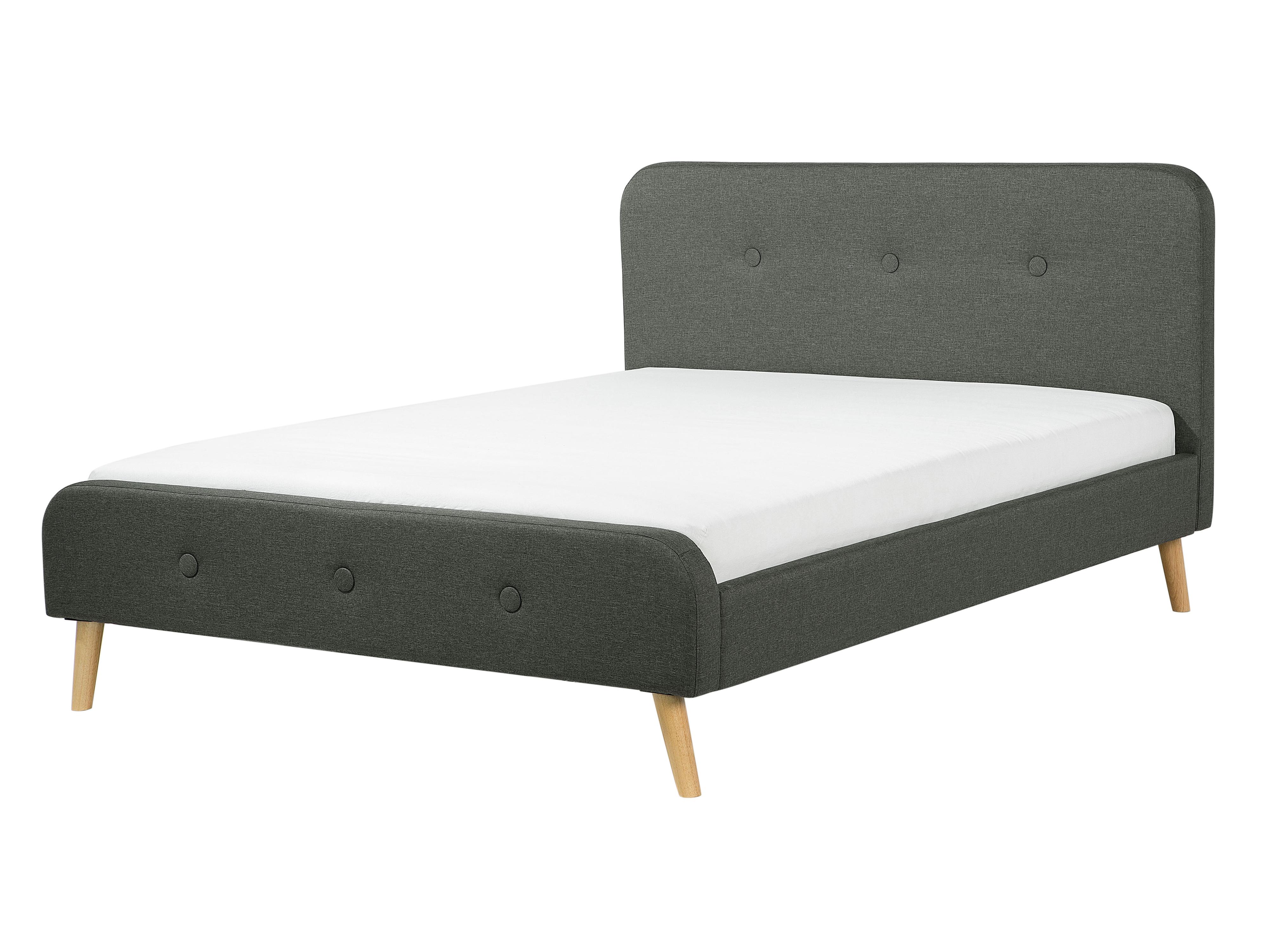 Bed Stof RENNES 140 x 200 cm Donkergrijs