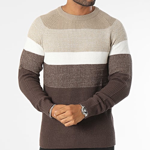 Pull Hayden Blocking Marron Beige