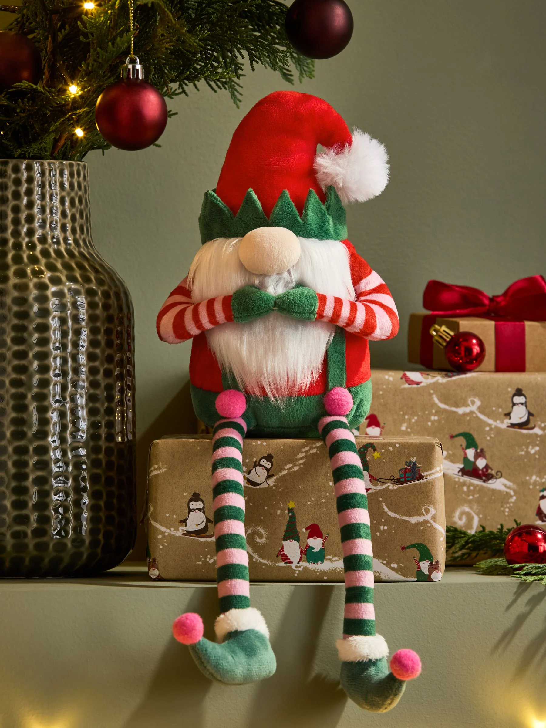Elf Gonk pluche Kerstmis Ornament
