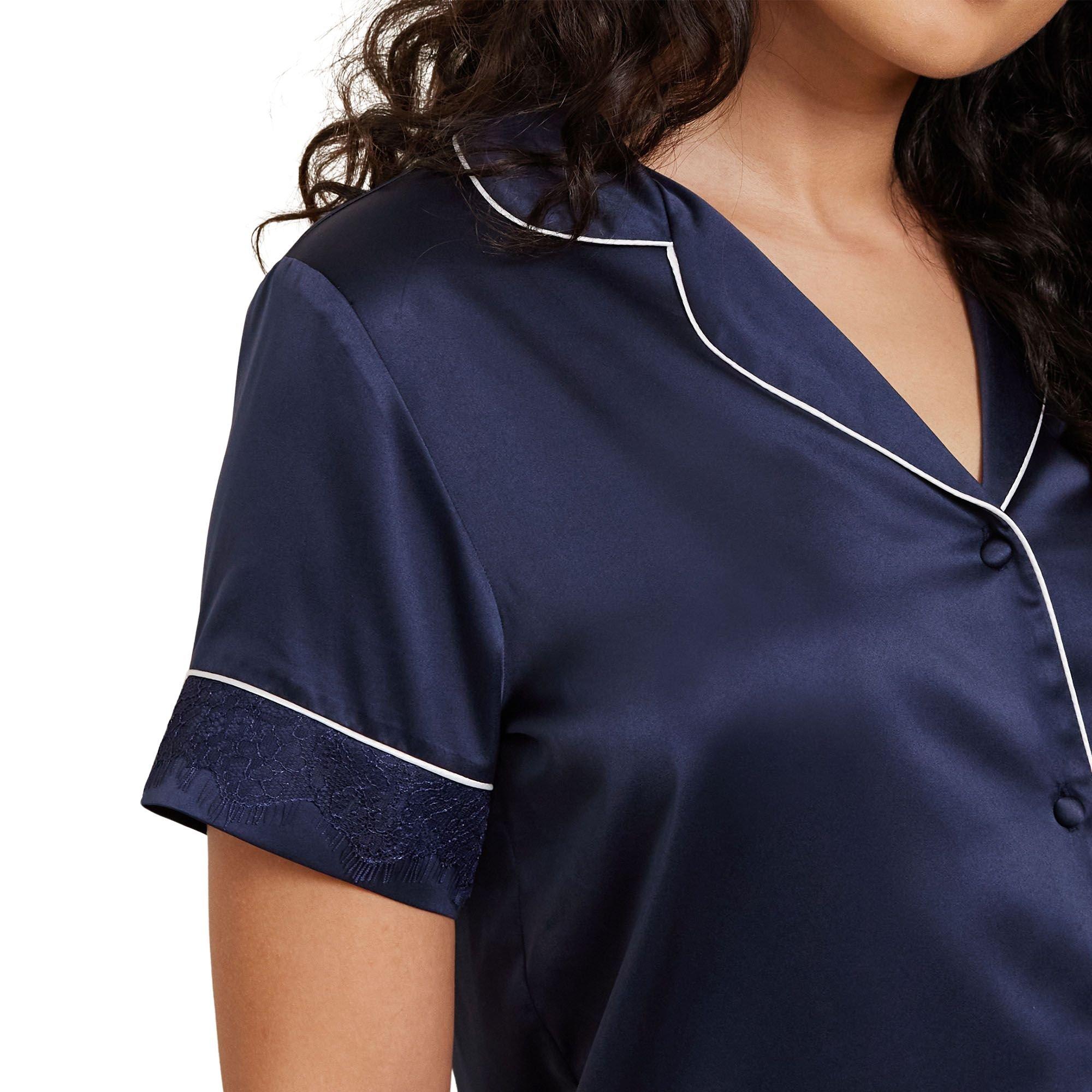Chelsea Peers Satin Lace Long Sleeve