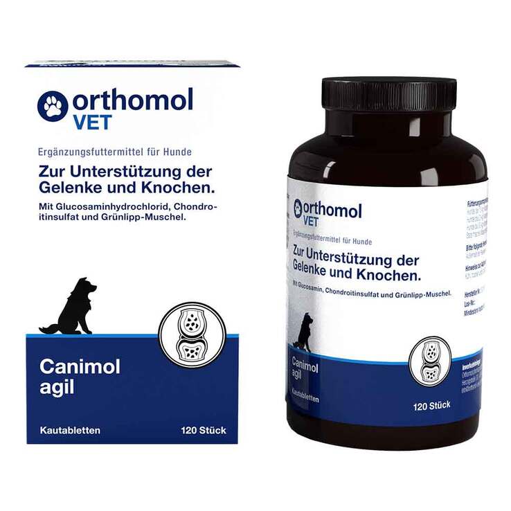 Orthomol Vet Canimol agil Kautabletten für Hunde, 120 St