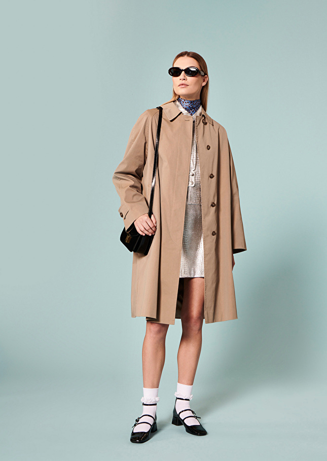 Trench-coat Isaacbeige en gabardine de coton